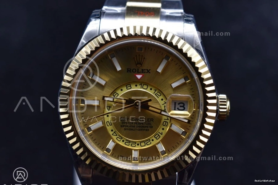 YG Edition 1120 Noob on Best SS SS Bracelet YG YG A23J Dial Skydweller Durable 0911